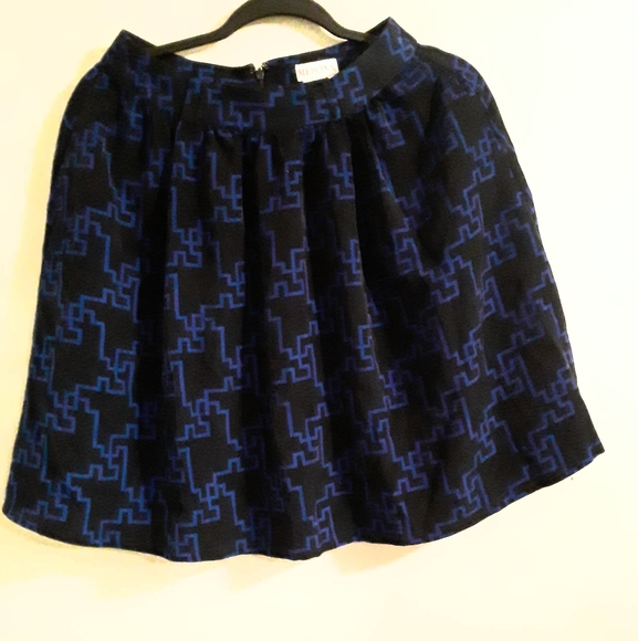 Vintage Merona Womens Small Black and Blue Light Mini Skirt - Picture 5 of 11